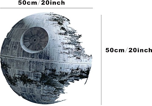 Star Wars Death Star Wall Art Decor 50 cm Star Wars Home Decor Aufkleber Entfernbare Peel & Stick - 5