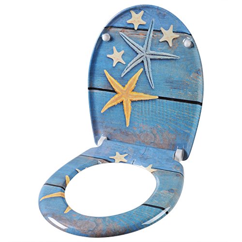 WOLTU #1 WC Sitz mit Absenkautomatik, Duroplast, Fast Fix/Schnellbefestigung, Softclose Scharnier, Antibakteriell, 44 Toilettendeckel zur Auswahl, WS2682-1 - 3