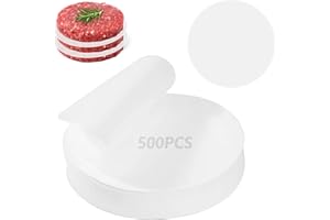 PLIMBIN Lot de 500 feuilles de papier sulfurisé rond anti-adhésif pour hamburger, pâtisserie, hamburger, accessoires de barbecue 11 cm