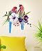 Decals Design Pretty Tropical Birds on Floral Branch PVC Vinyl Wall Decal (60 cm x 45 cm x 60 cm, Multicolour) RS.169.00