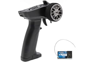 CUTULAMO Telecomando 2.4GHz 4CH, Trasmettitore e Ricevitore Radiocomando a 4 Canali con Configurazione a Pistola, Accessorio Sistema Radio RC per Auto RC, Camion RC, Barca RC