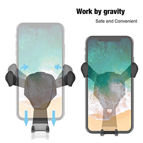 ICOUVA HandyHalterung Auto KFZ Halterung lÃ¼ftung Universal Multi-Winkel Schwerkraft fÃ¼r iPhone 8 / 8 Plus / X / 7 / 7 Plus / 6S, Samsung Note 8 / Galaxy S8 und jedes andere Smartphone