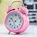 Produktbild Lilamins Mute Alarm stilvolle 3-Zoll-Ring Bell Desk Wecker-Gesicht der Kinder Laser kleine Alarm ,Pink Alarm