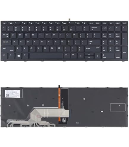 TECLADO HP PROBOOK 450 G5 / 455 G5 / 470 G5 NEGRO INGLES CON MARCO NEGRO RETROILUMINADO