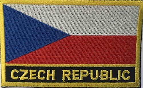 Czech Republic Flag Embroidered Rectangle Patch