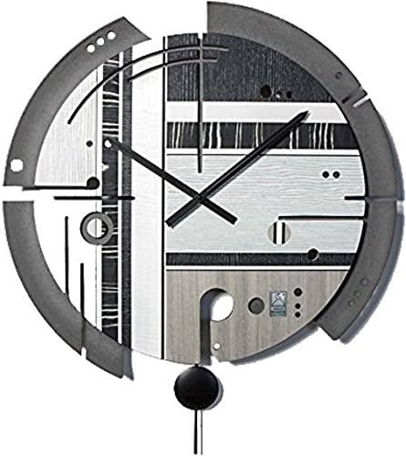 Midarte SAMADA TECH, Wooden Wall Clock made by Italian artisan, modern furniture. Indoor Decoration, Office, Restaurant, Ø 60cm.