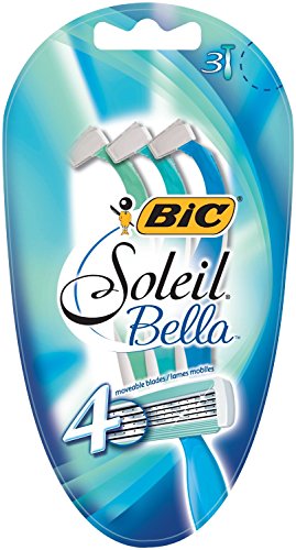 BiC Soleil Bella Lady Quadruple Blade Disposable Shaver_2 Packs for 3 razors (6 razors)Blister of 3
