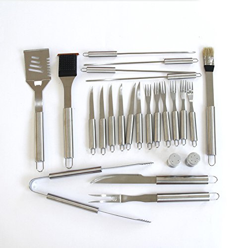 24-teilig Grillbesteck BBQ Besteck Set Grillset Tool Set mit Koffer barbecue … - 3