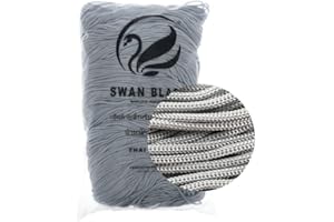 filati italiani cordini Swan Black, 500g e assortimento Accessori per Borse (Perla)