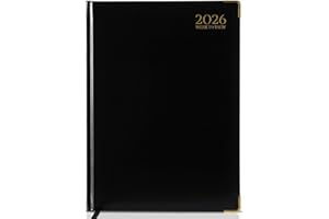 G4GADGET A5 2026 Week to View Black Diary Gilt Edges Hardback