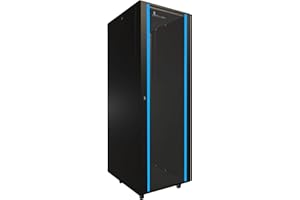 EXTRALINK Armadio di rete da 19 pullici 37 U 600x800 pannelli laterali rimovibili autoassemblati Armadio rack 19 pollici per UPS Switch vetro temperato nero Armadio rack per server