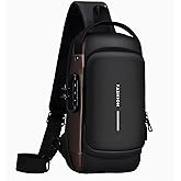 INOVERA (LABEL) Crossbody Chest Bag for Men, Women - Travel Shoulder Sling Bags with USB Charging Port - Men's Backpack With 