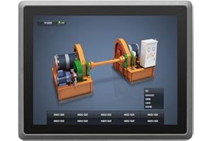 SunKol 15 Zoll lüfterloser Industrie-Panel-PC, All-in-One-Industrie-Embedded-Panel-PC mit kapazitivem Touchscreen, 2 x USB 2.0, 2 x USB 3.0, HDMI, 2 x RS232, LAN (i3-3217U, 4 GB RAM 64 GB SSD)