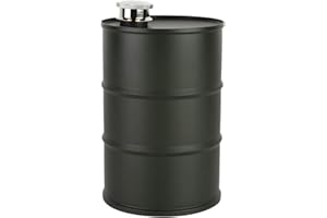 JERLIFLYER Fût à bière, 700 ml Portable en Acier Inoxydable Fûts à Bière Cylindre Grande Capacité Liqueur Vin Flasque avec Couvercle pour Whisky, Lait, Café, Extérieur(armée verte)
