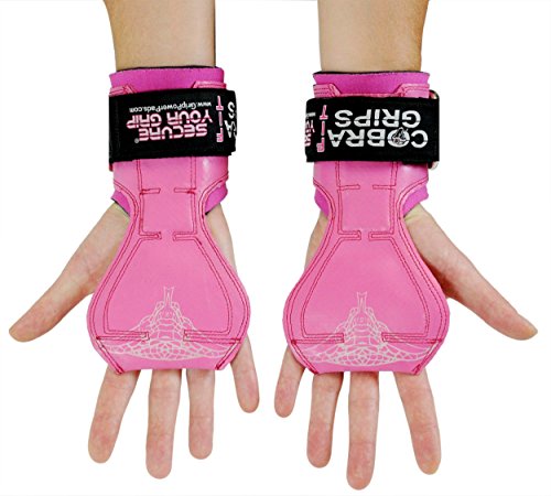 Cobra Grips Gewichtheben Handschuhe, Grippad Hochleistung Gurte, Alternative zu Poweranheben Haken, Poweranheben, für Kreuzheben mit Integrierte, verstellbare gepolsterte Handgelenksstütze Unterstützung. *PATENTED* – Produkt von Grip Power Pads®. Kein Rutsch gepolsterten Trägern für Bodybuilding 1 Jahr problemlosen Austausch Garantie. Alternative für Trainingshandschuhe - 7