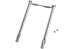 WELL GRILL 69785 - Bruciatore per barbecue in acciaio inox, 45,7 cm, per Weber Spirit I & II 200 Series, Spirit E210 S210 E220 S220, con bottoni anteriori, tubi bruciatori di ricambio