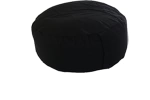 BEANLAZY Pouffe Foot Stool Bean Bag With Beans Black