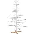 FairyTrees metalljulgran, svart, med trä fot, 180 cm, FT-30