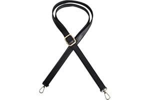 COLEXY Cuir Réglable Bandoulière Bretelles Bandoulière de Remplacement Universelle Sangle de Sac à Bandoulière 70-130cm pour Sac en Véritable Cuir pour DIY Sac à Main Portefeuille (Noir)