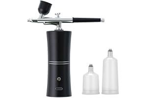 LIOAEUST Innovador sistema de aerógrafo inalámbrico ideal para pintura de automóviles, arte de uñas y manualidades (negro A)