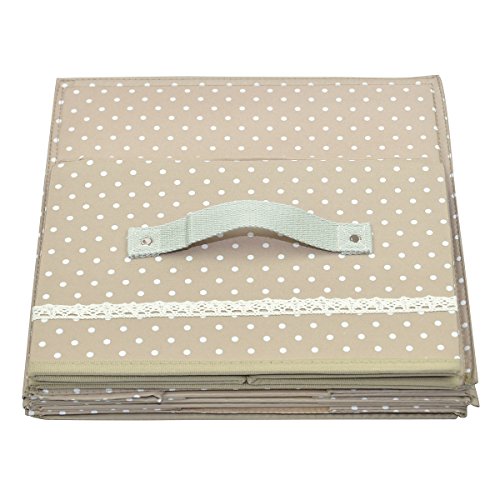 Faltbarer Kleiderschrank Regal, Schuhgestell, 4-tier mit Schublade, Beige - 5