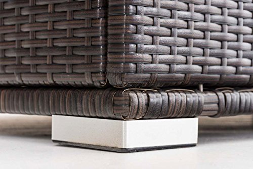 CLP Poly-Rattan Auflagen-Box SAFE, Polsterauflagen / Kissen-Box, 685 Liter, mit Gasliftdämpfer ( Hubautomaitk ) Braun - 7