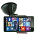 Produktbild Emartbuy® Universal Handyhalterung Armaturenbrett/Windschutzscheibe Schwarz geeignet für Microsoft Lumia 640 LTE/640 LTE Dual Sim - Enthält ein Kompatible Micro USB KFZ Ladekabel