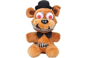 TONGYUNDACHENG Five Nights Game muñeco de Peluche Foxy Bonnie Chica Golden Bear Lindos muñecos de Peluche Suaves, Regalos coleccionables para fanáticos de FNAF (Nightmare Freddy)