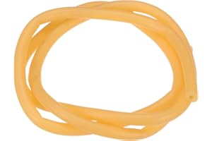 M METERXITY Tubo de Látex Natural, 1/8" [3mm] ID X 5/16" [8mm] OD 3 Pies de Longitud Manguera de Látex para Hogar/Laboratorio/Deportes, Tubos de Banda Altamente Elásticos [Amarillo]