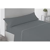 Excelente 150 - Super Smooth Microfibre Summer Bedding Set 3 Pieces &ndash; Soft Touch Bed 150 x 200 cm Made in Spain (Dark Grey)