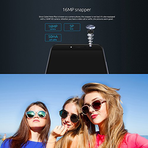 Cubot Note Plus 4G-LTE Smartphone 5.2 Zoll Android 7.0, Quad-Core 3GB Ram+32GB ROM, 16MP + 16MP Kamera, Fingerabdrucksensor Benachrichtigungs-LED, Dual Sim ohne Vertrag Handy