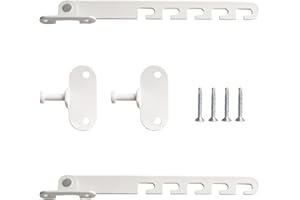 Orssmigs 2 Stück 18cm Fensterfeststeller für Kippfenster Weiß Kippfensterschutz für Katzen Metall Kippregler Fenster Ohne Bohren Fenster Kipp Regler zum Einstellen der Fensteröffnung
