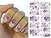 Full Wrap Nail Art Water Transfer Decal Sticker Purple Brown Flowers Nail Sticker Tattoo - FashionLife