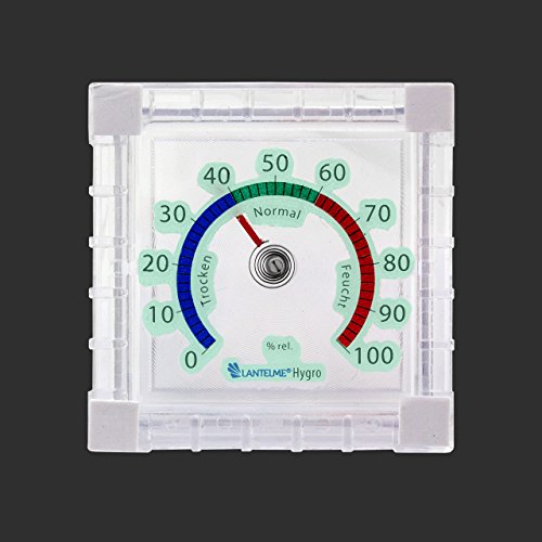 Lantelme 6444 Fenster Hygrometer – Fensterhygrometer Analog leicht fluoreszierend - 2