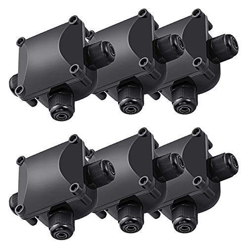 Preisvergleich Produktbild Gaodaweian Hardware-Zubehör wasserdichte Anschlusskästen 3-polige Kabelverbinder Stopfbuchse Kunststoff Außen Externe Elektrische Anschlussdose 6Pcs Haushalts-Hardware