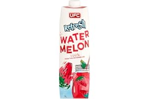 UFC Refresh 100% Watermelon Water | Pulp Free & Naturally Hydrating, Ambient Storage | 1L x 6