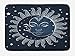 Produktbild ARTOPB Sun and Moon Bath Mat, Spiritual Celestial Theme Sun with Crescent Moon Midnight Art, Plush Bathroom Decor Mat with Non Slip Backing, 23.6 W X 15.7 W Inches, Dark Blue Slate Blue White