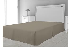 SOLEIL D'OCRE Intemporel Funda de somier de microfibra, Beige (Topo), 180 x 200 cm