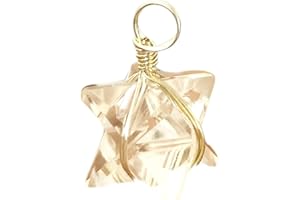 crystalmiracle Natural Clear Quartz Merkaba Star Pendant Positive Energy Peace Fashion Gift Healing Divine Handcrafted Accessory