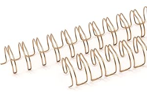 Craftelier - Kit de 2 Espirales de Anillas Dobles para Encuadernar Álbumes, Cuadernos, Agendas o Calendarios | Ideal para Proyectos de Scrapbooking y Manualidades | Ø 1,58 cm (5/8") - Color Oro Rosa