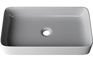 Waschbecken24 | Kleines Waschbecken Gäste WC - Platzsparendes Design | Handwaschbecken Für Waschtisch Badezimmer Gäste-WC (60x34x14cm, Weiß / A97GAM)