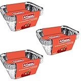 ALFAPAC - 10 barquettes aluminium 0,5L Plates avec couvercle - Lot de 3