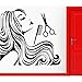 Produktbild Friseur Vinyl Wandtattoo Langes Haar Mädchen Spa Friseur Friseur Salon Wandaufkleber Fensterglas Dekoration 61X56Cm