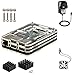 Price comparison product image Starter for Raspberry Pi 3 Model B Case Kit (7 layers Black Acrylic Case, Cooling fan, 3Pcs heatsink, 5V/2.5A Power Adapter)