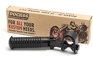 DOCK66 MOTORCYCLE PARTS Fußrasten Sundance mit Klemme für Sturzbügel schwarz