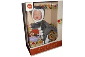 Anne Geddes 9 inch Baby Kitten Doll - Bean Filled Soft Body Collection