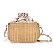 Produktbild YJIUJIU Stroh Crossbody Tasche, Frau Weben Schulter Tasche Sommer Strand Geldbörse Zum Reise Täglicher Gebrauch