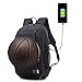 Produktbild UNYU Laptop-Rucksack, Reisetasche mit Basketball-Kopfhörer, USB-Port und Anschlüsse Wasserdicht College Schule Rucksack für Damen/Herren, für 15,6 Zoll-Laptop, unisex, Schwarz, Einheitsgröße