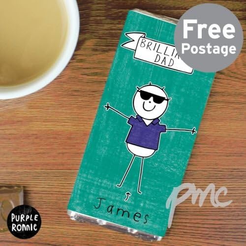 Personalised Purple Ronnie Cool Dude Milk Chocolate Bar