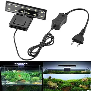 Petzlifeworld Super Slim LED Aquarium Light(Suits Upto 2FT Tank) Plants Grow Lighting Creative Clip-on Lamp (Black, X3)